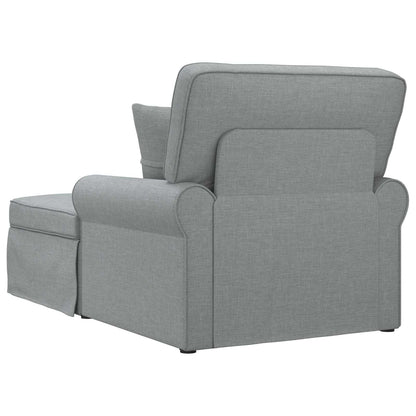 Chaise Lounge Met Rok 91 X 157 X 91 Cm Stof Lichtgrijs