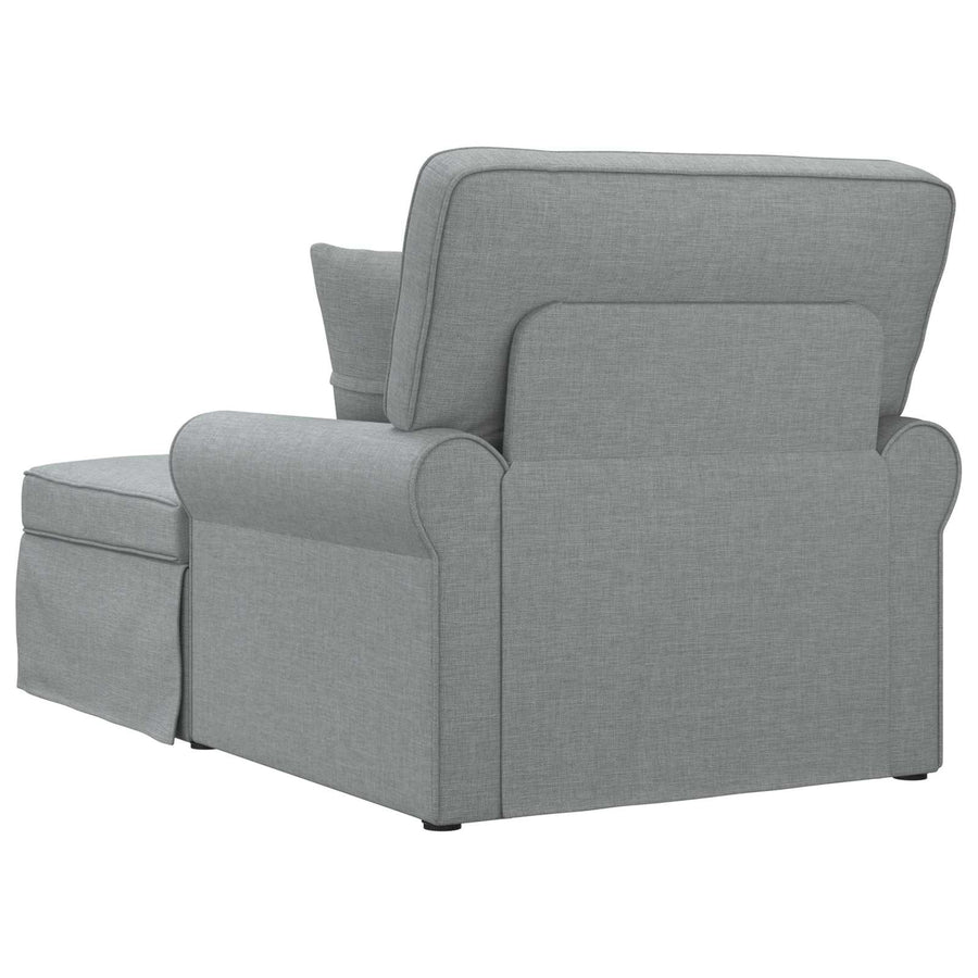 Chaise Lounge Met Rok 91 X 157 X 91 Cm Stof Lichtgrijs
