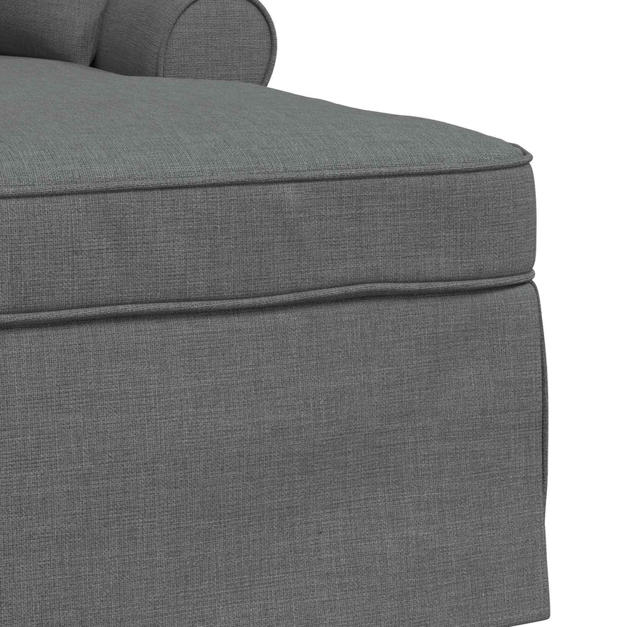 Chaise Lounge Met Rok 91 X 157 X 91 Cm Stof Donkergrijs