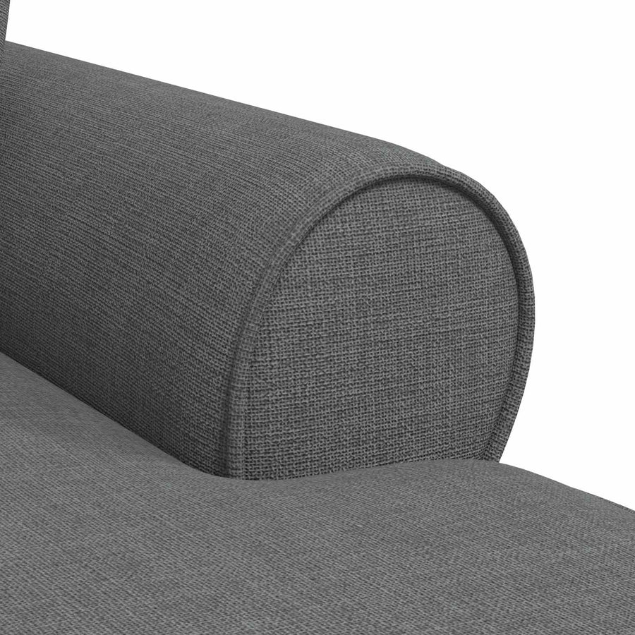 Chaise Lounge Met Rok 91 X 157 X 91 Cm Stof Donkergrijs