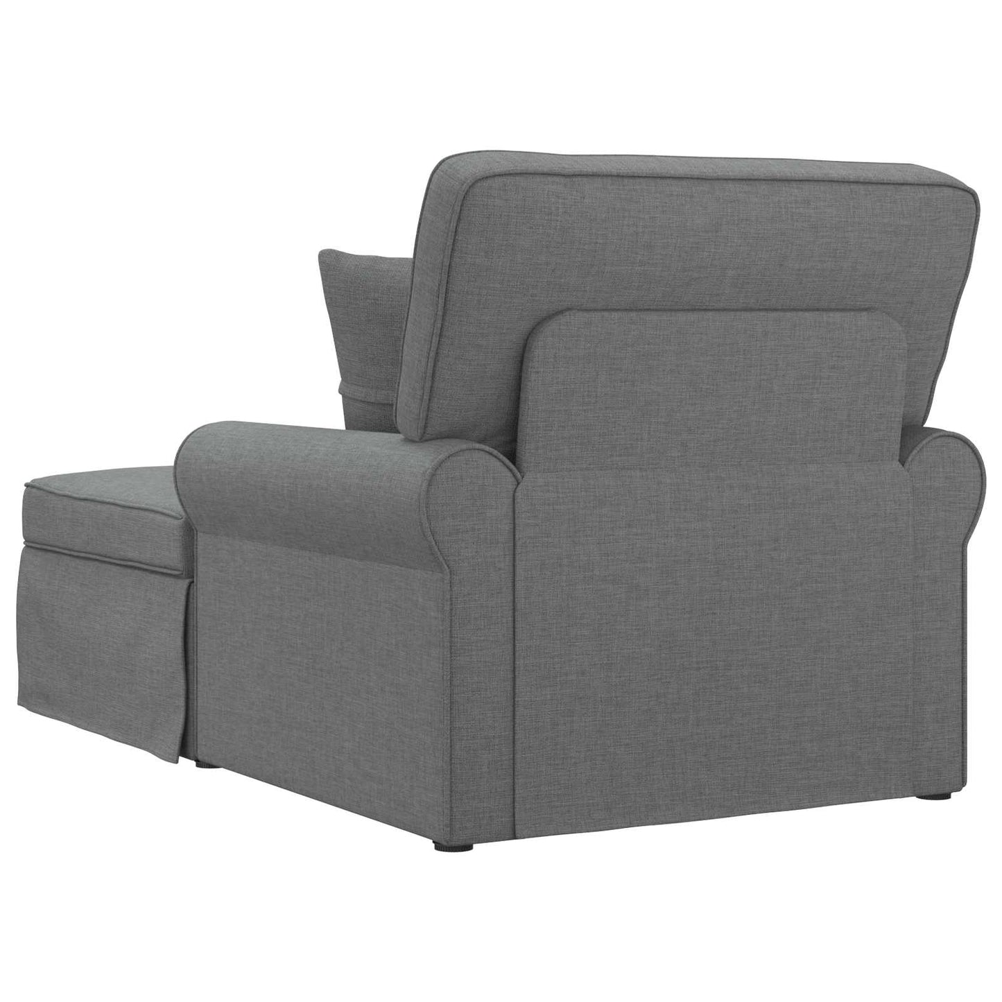 Chaise Lounge Met Rok 91 X 157 X 91 Cm Stof Donkergrijs