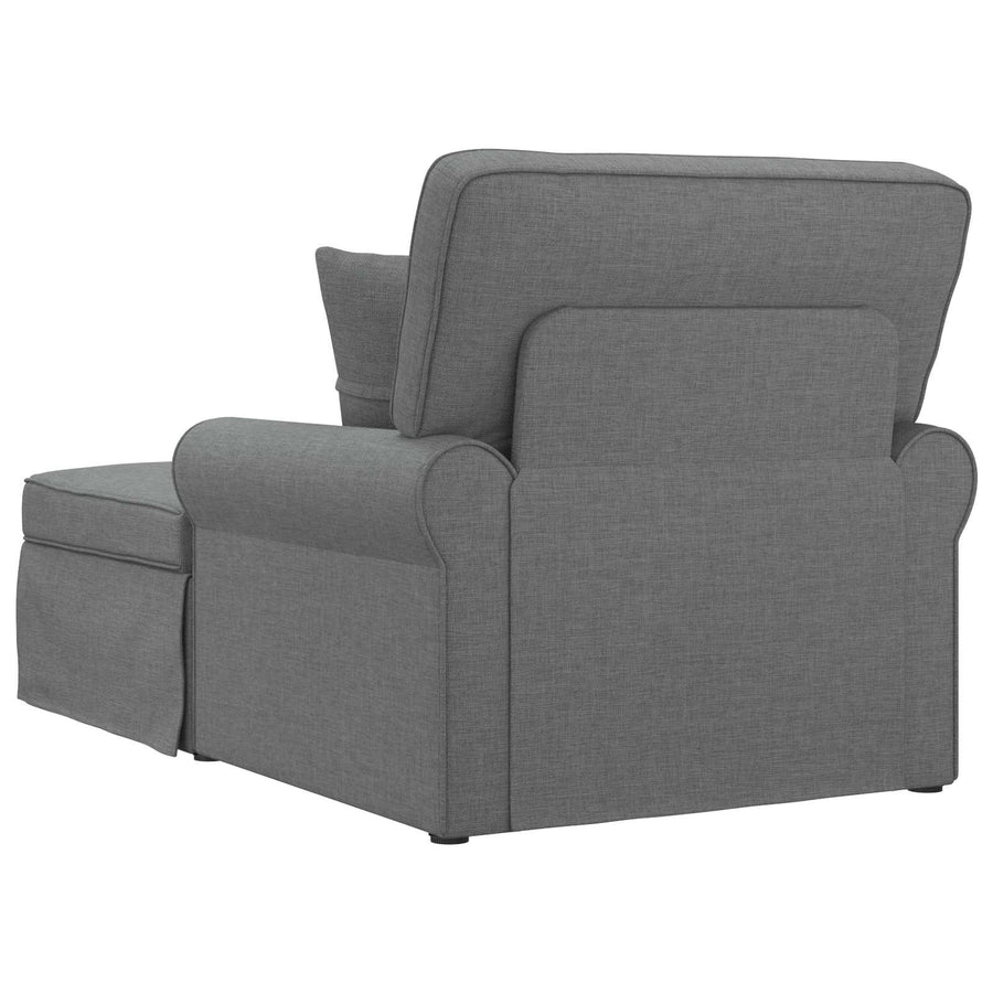 Chaise Lounge Met Rok 91 X 157 X 91 Cm Stof Donkergrijs