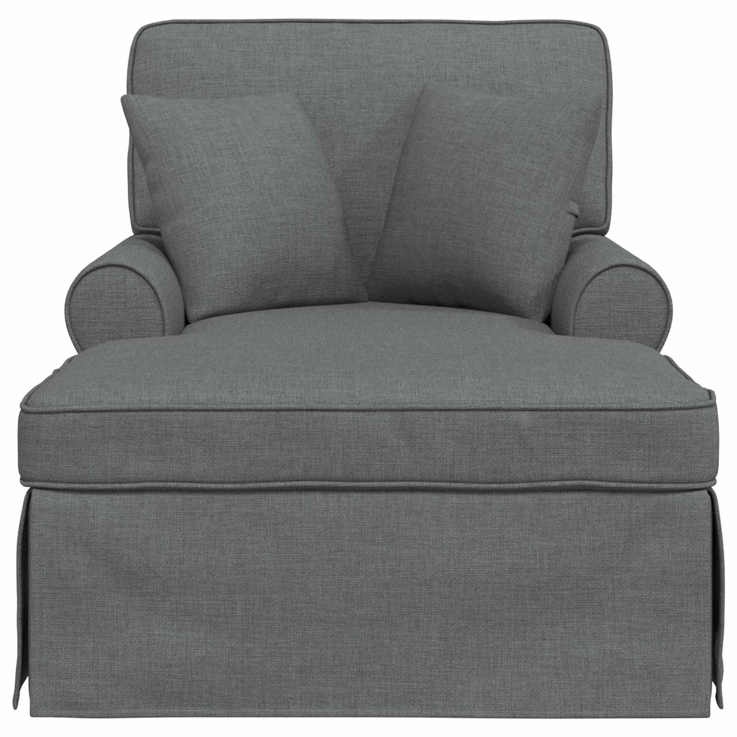 Chaise Lounge Met Rok 91 X 157 X 91 Cm Stof Donkergrijs