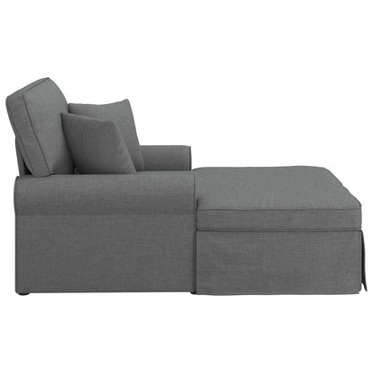 Chaise Lounge Met Rok 91 X 157 X 91 Cm Stof Donkergrijs