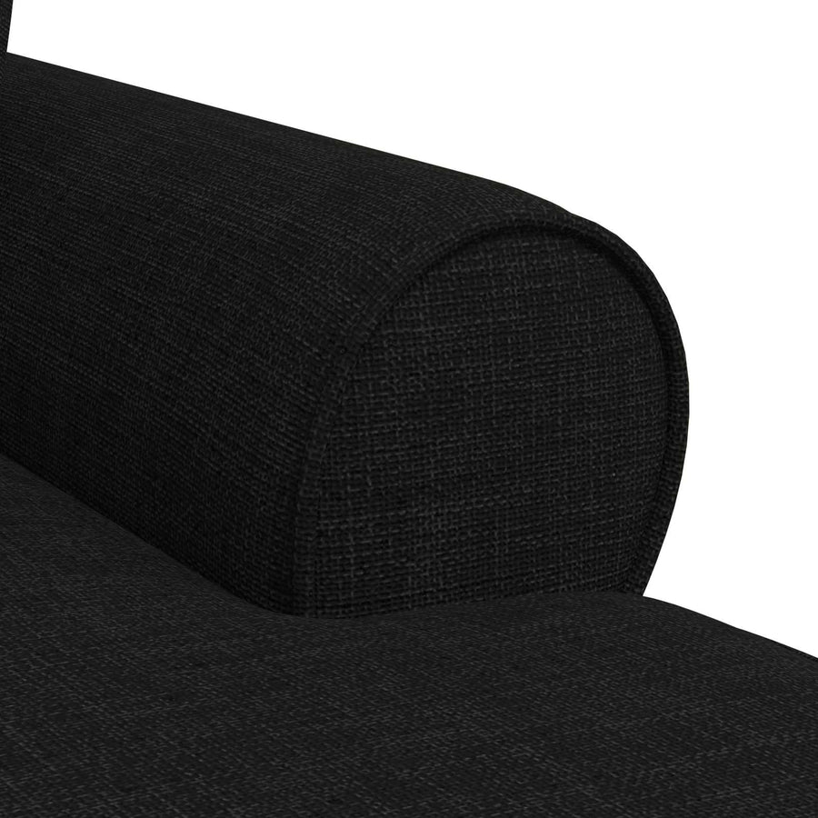 Chaise Lounge Met Rok Met Kussen 91 X 157 X 91 Cm Stof Zwart