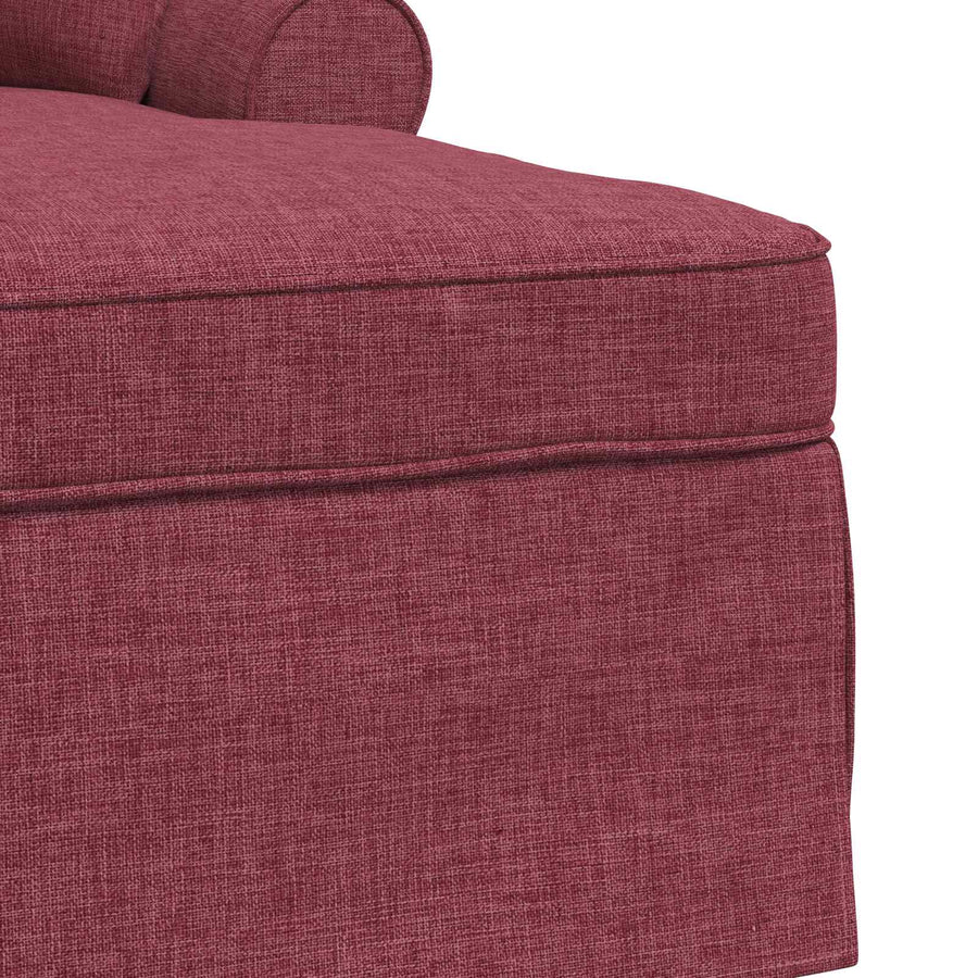 Chaise Lounge Met Rok Met Kussen 91 X 157 X 91 Cm Stof Wijnrood