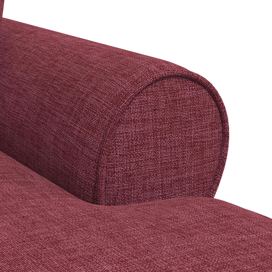Chaise Lounge Met Rok Met Kussen 91 X 157 X 91 Cm Stof Wijnrood