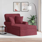 Chaise longue wijnrood stof 91x157x91 cm