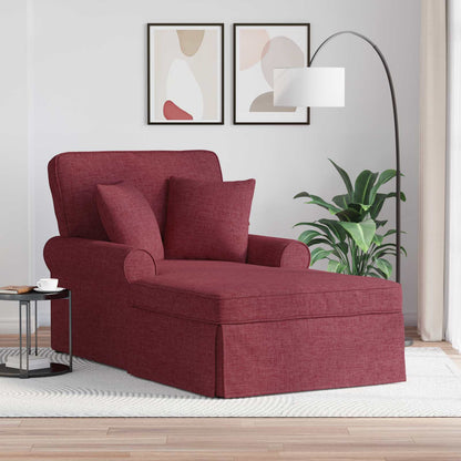 Chaise Lounge Met Rok Met Kussen 91 X 157 X 91 Cm Stof Wijnrood