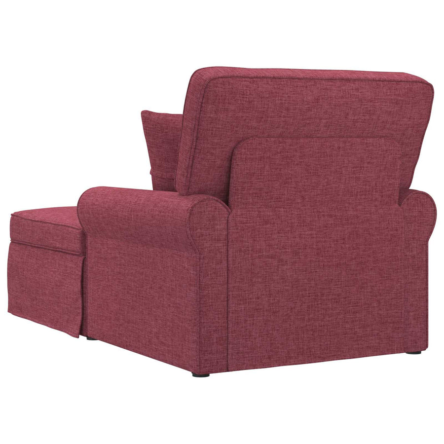 Chaise Lounge Met Rok Met Kussen 91 X 157 X 91 Cm Stof Wijnrood