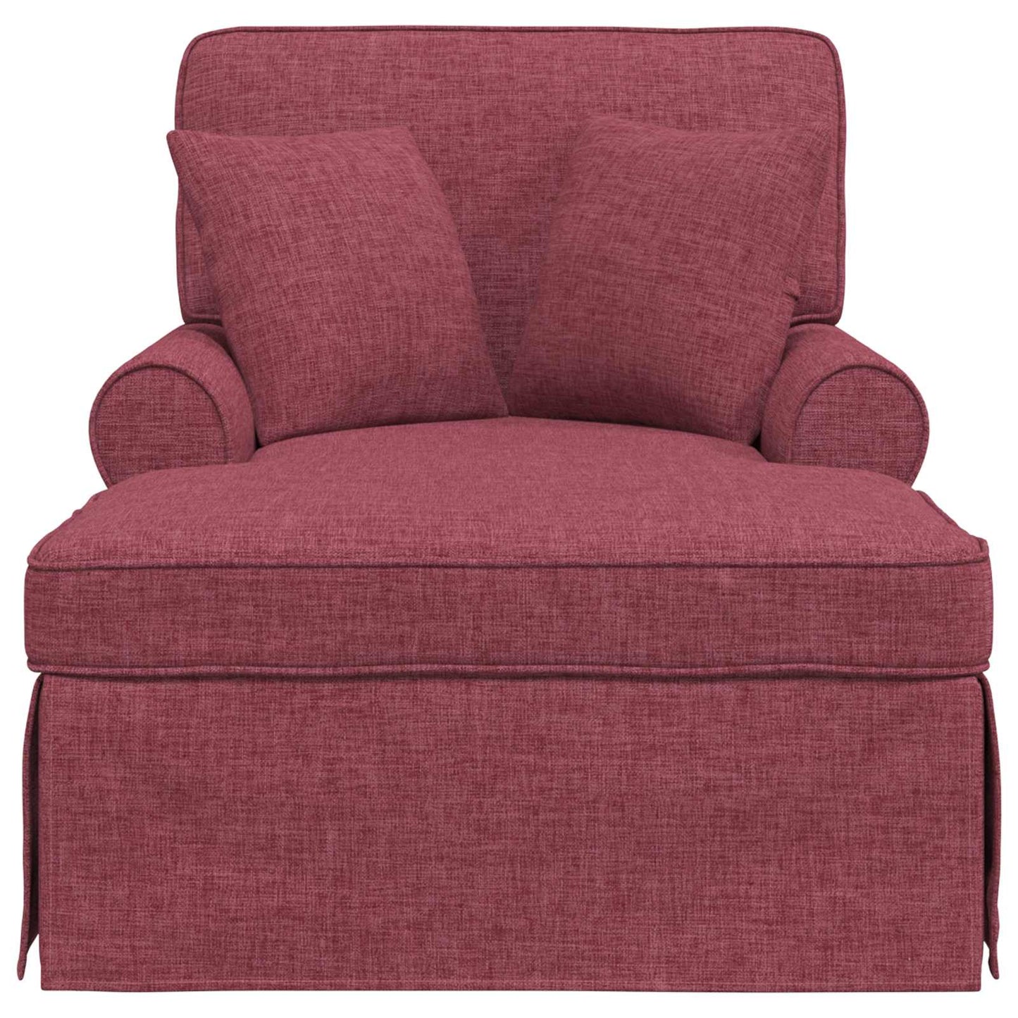 Chaise Lounge Met Rok Met Kussen 91 X 157 X 91 Cm Stof Wijnrood