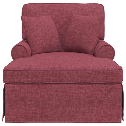 Chaise Lounge Met Rok Met Kussen 91 X 157 X 91 Cm Stof Wijnrood