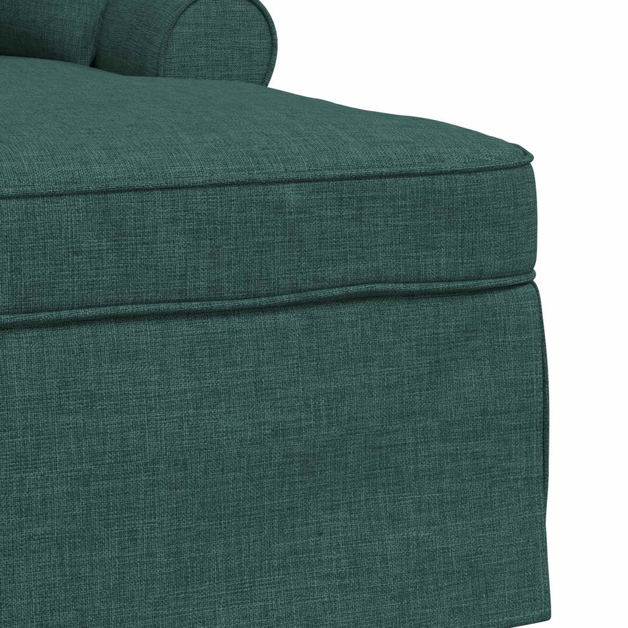 Chaise Lounge Met Rok 91 X 157 X 91 Cm Stof Donkergroen