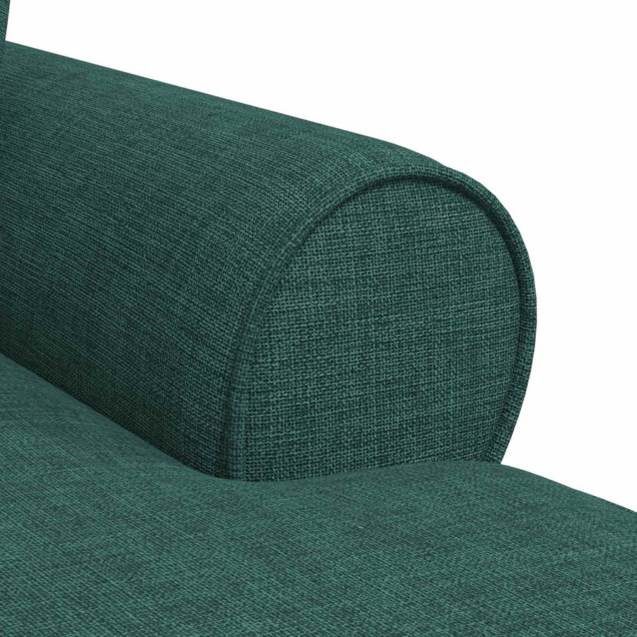 Chaise Lounge Met Rok 91 X 157 X 91 Cm Stof Donkergroen