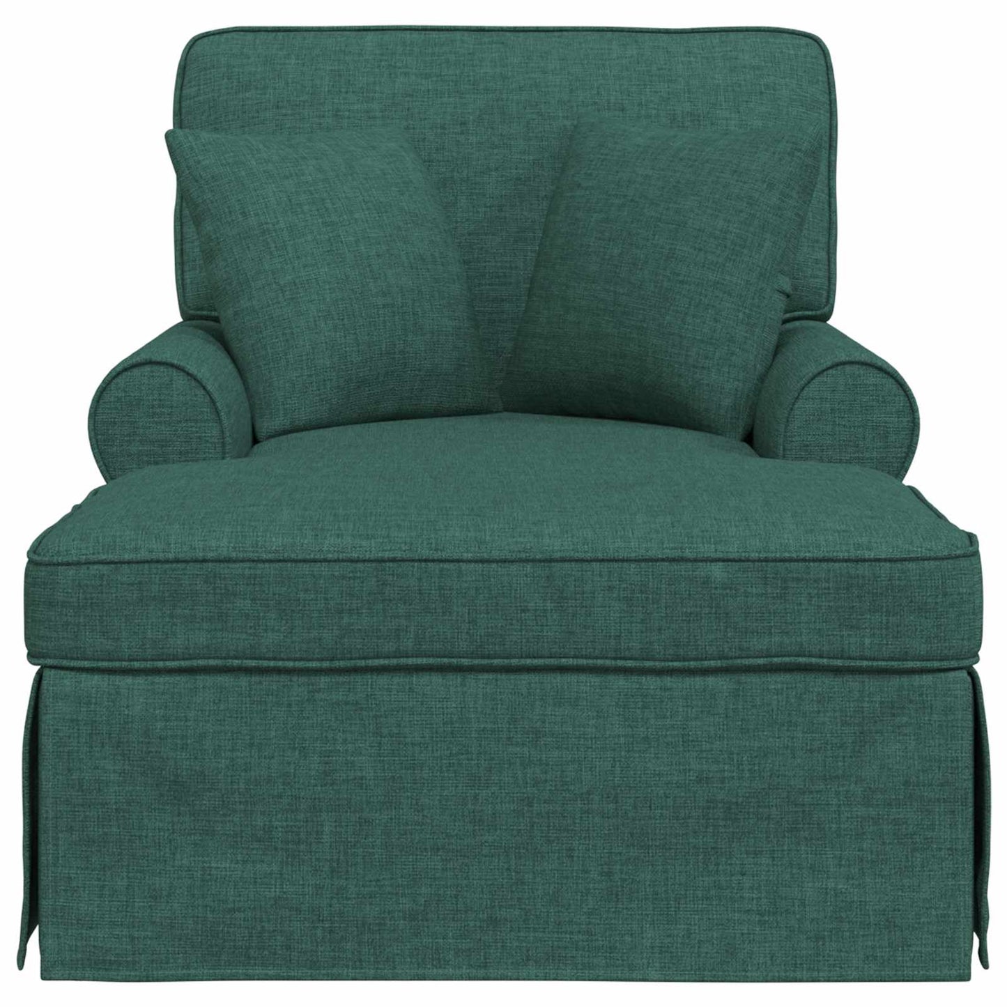Chaise Lounge Met Rok 91 X 157 X 91 Cm Stof Donkergroen