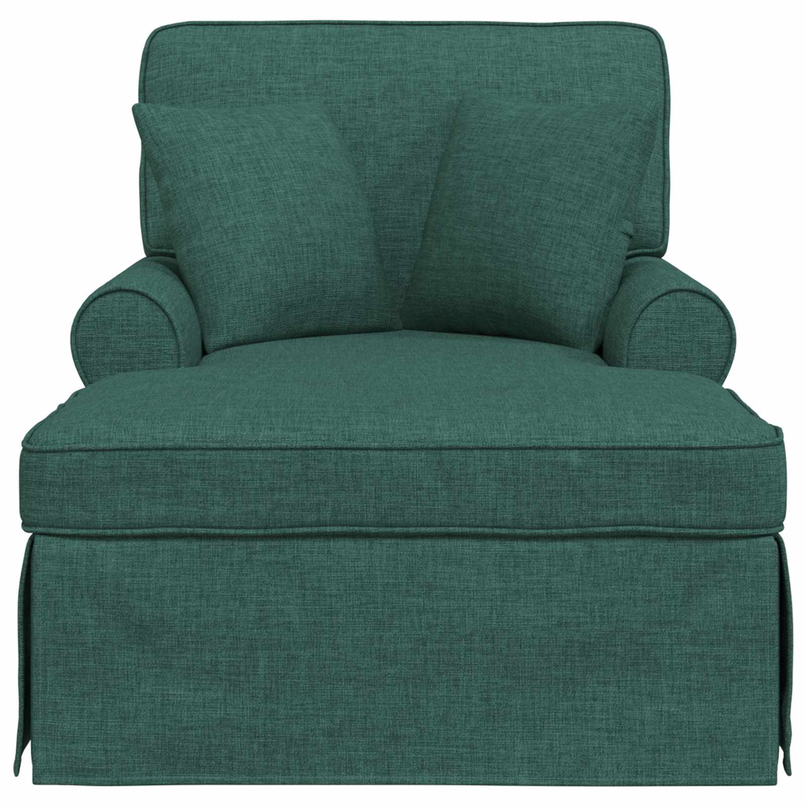 Chaise Lounge Met Rok 91 X 157 X 91 Cm Stof Donkergroen