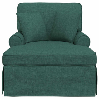 Chaise Lounge Met Rok 91 X 157 X 91 Cm Stof Donkergroen