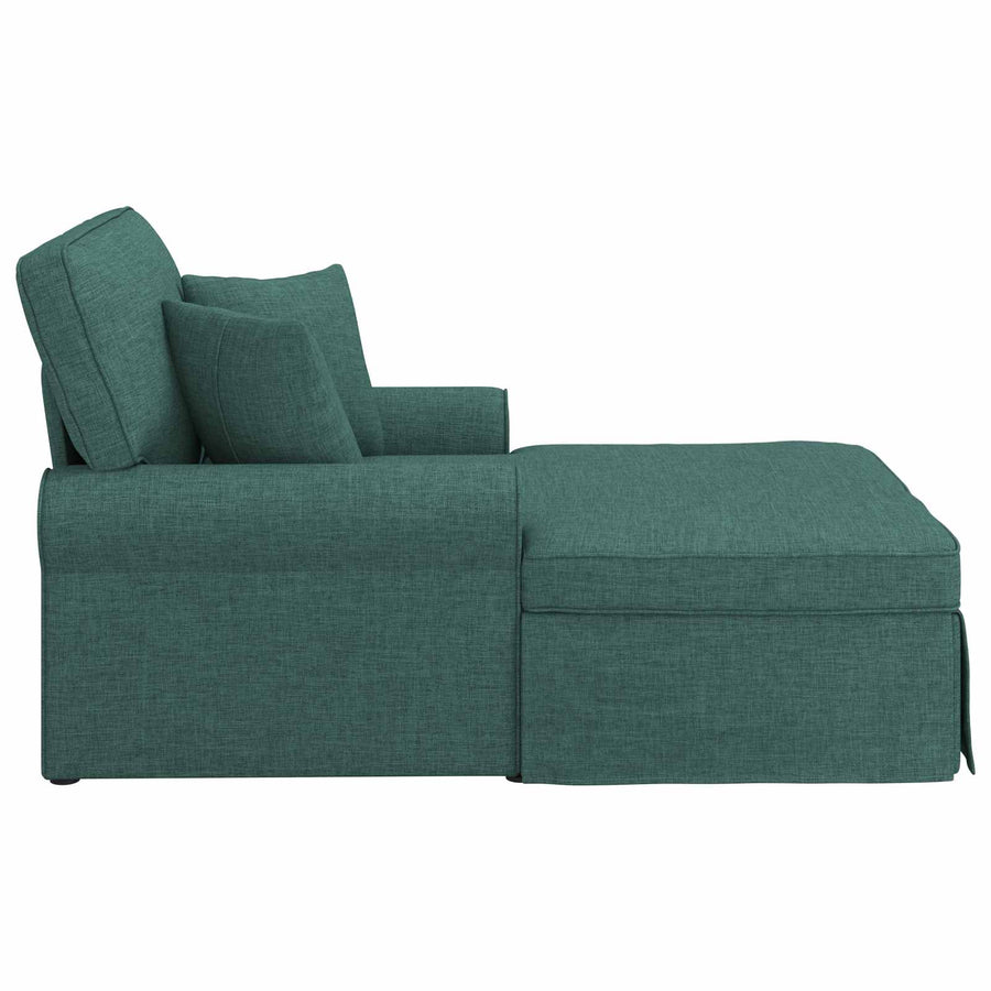 Chaise Lounge Met Rok 91 X 157 X 91 Cm Stof Donkergroen