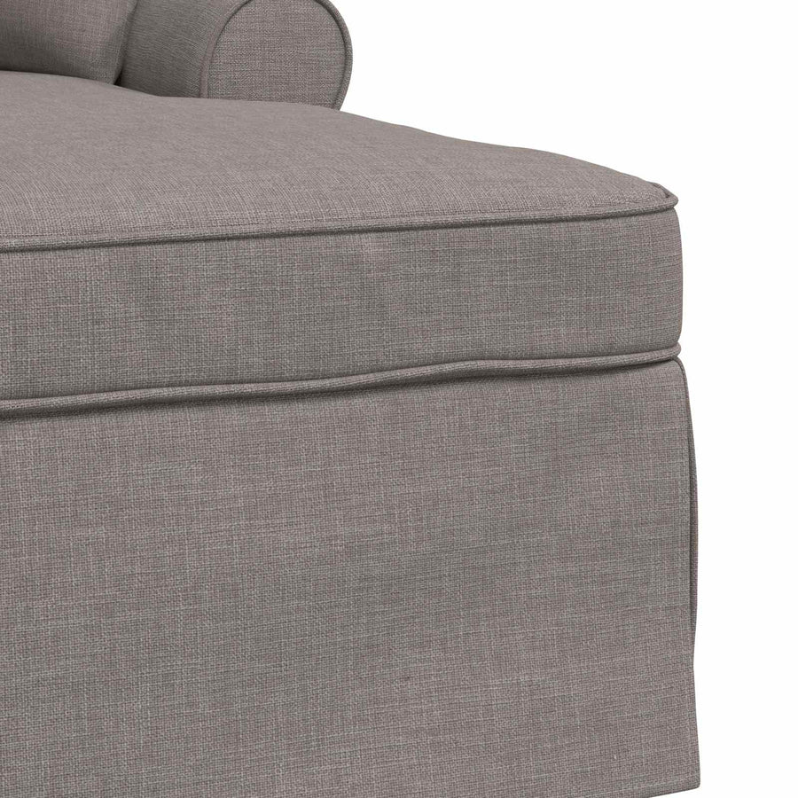 Chaise Lounge Met Rok Met Kussen 91 X 157 X 91 Cm Stof Taupe
