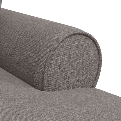 Chaise Lounge Met Rok Met Kussen 91 X 157 X 91 Cm Stof Taupe