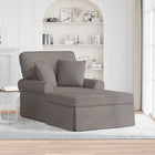 Chaise lounge 91x157x91 cm taupe stof met kussen