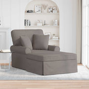 Chaise lounge 91x157x91 cm taupe stof met kussen