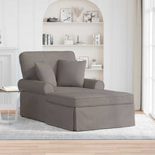 Chaise Lounge Met Rok Met Kussen 91 X 157 X 91 Cm Stof Taupe