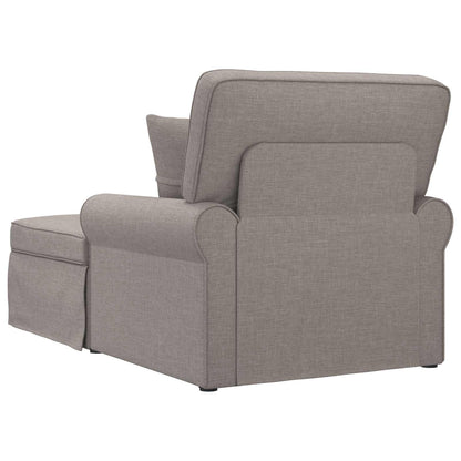 Chaise Lounge Met Rok Met Kussen 91 X 157 X 91 Cm Stof Taupe