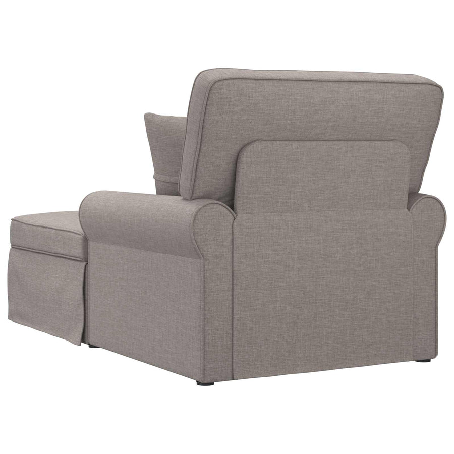 Chaise Lounge Met Rok Met Kussen 91 X 157 X 91 Cm Stof Taupe