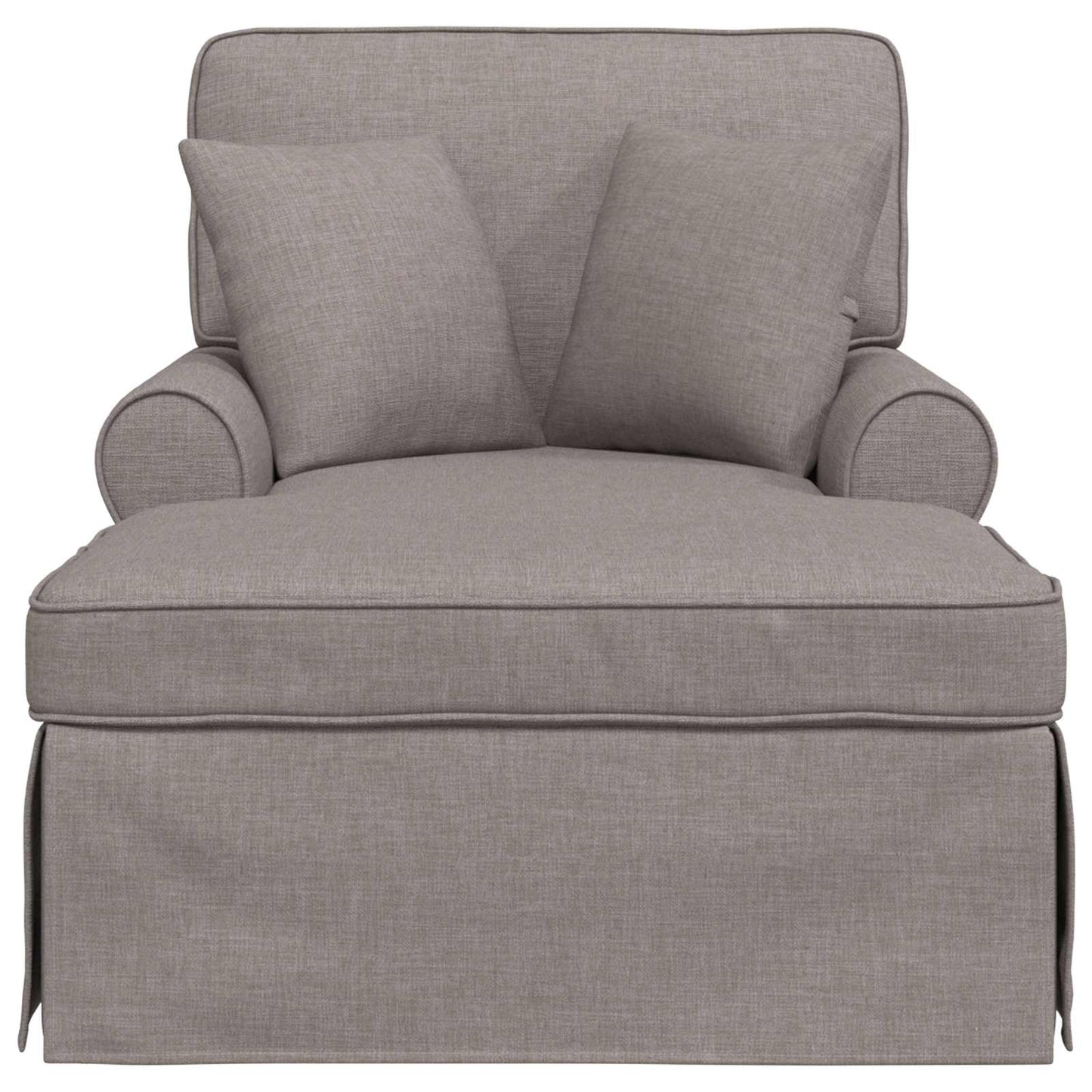 Chaise Lounge Met Rok Met Kussen 91 X 157 X 91 Cm Stof Taupe