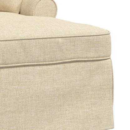 Chaise Lounge Met Rok Met Kussen 91 X 157 X 91 Cm Stof Crème