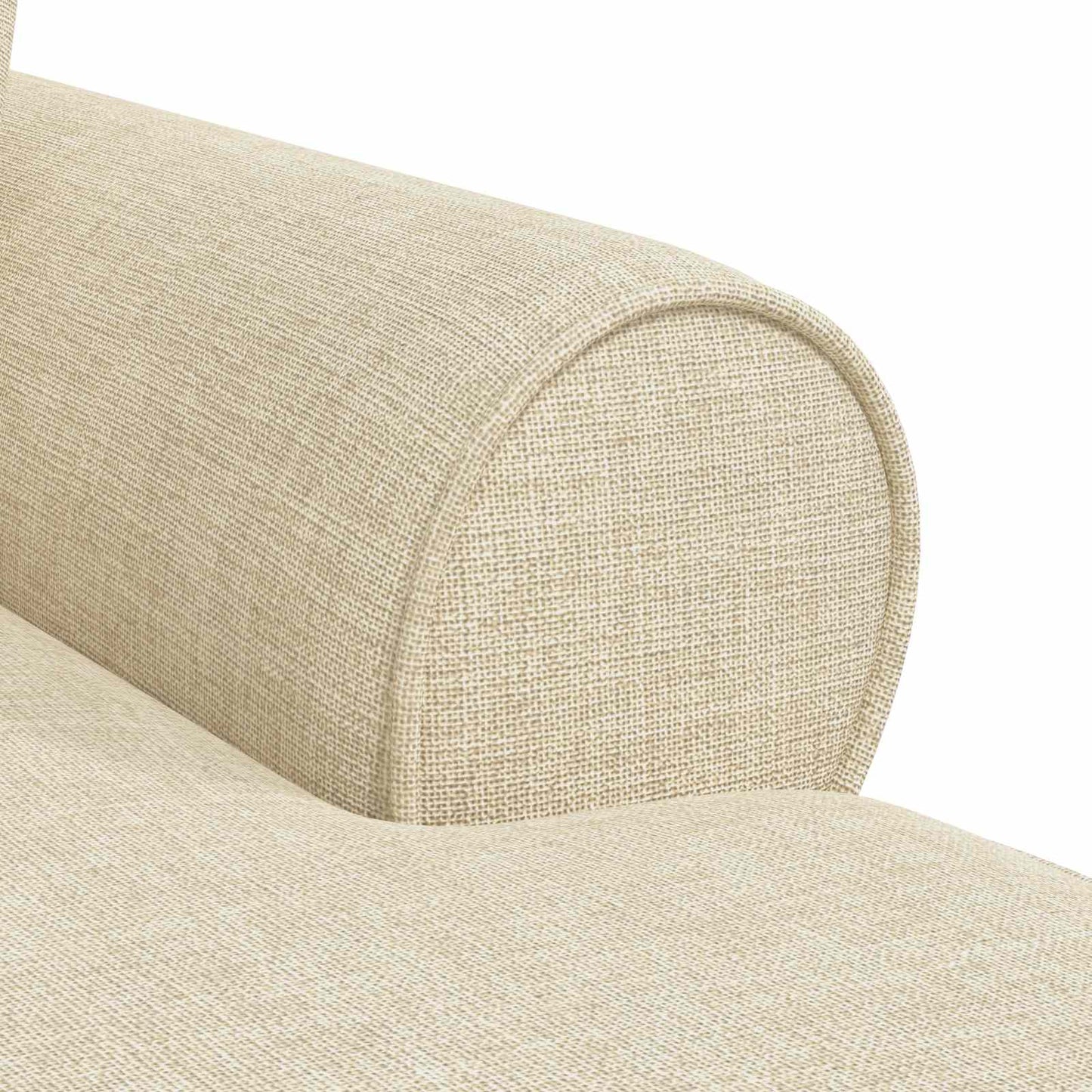 Chaise Lounge Met Rok Met Kussen 91 X 157 X 91 Cm Stof Crème