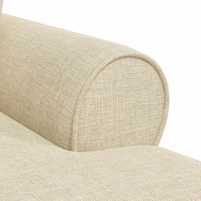 Chaise Lounge Met Rok Met Kussen 91 X 157 X 91 Cm Stof Crème