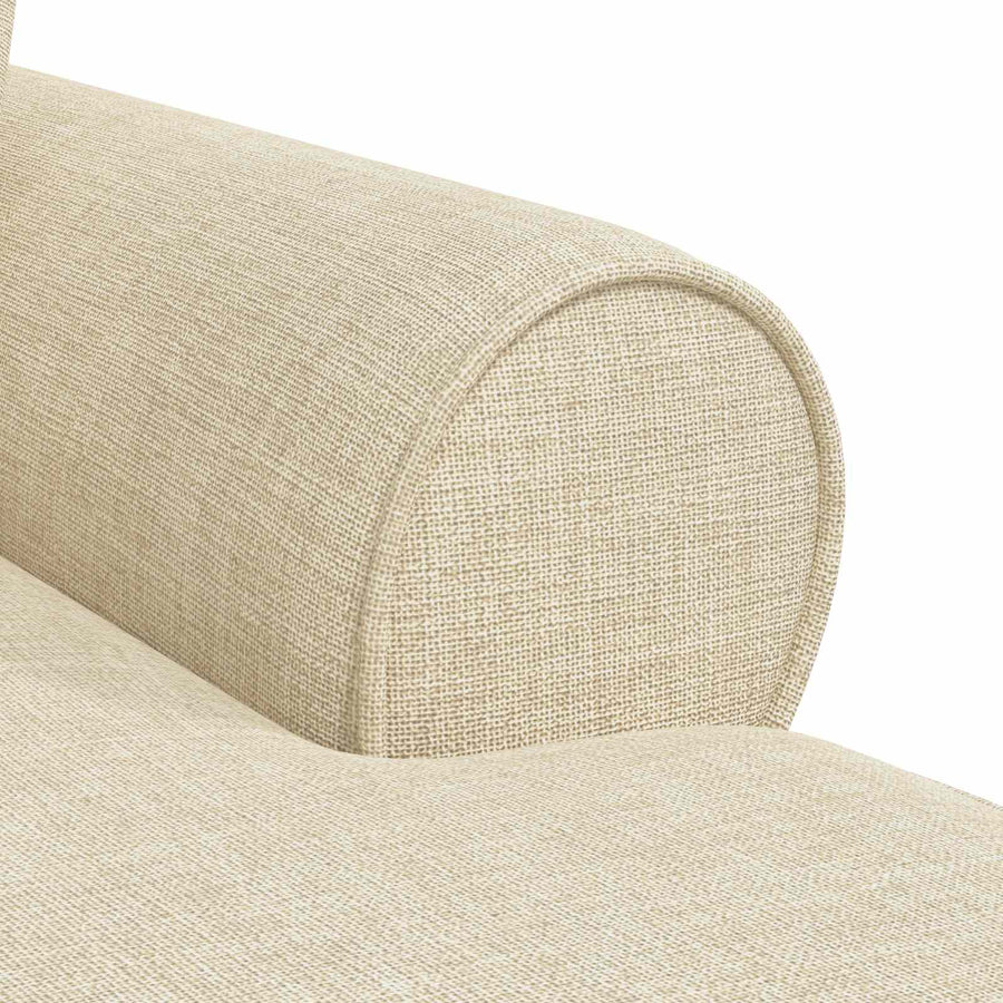 Chaise Lounge Met Rok Met Kussen 91 X 157 X 91 Cm Stof Crème