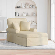 Chaise lounge 91x157x91 cm crème stof