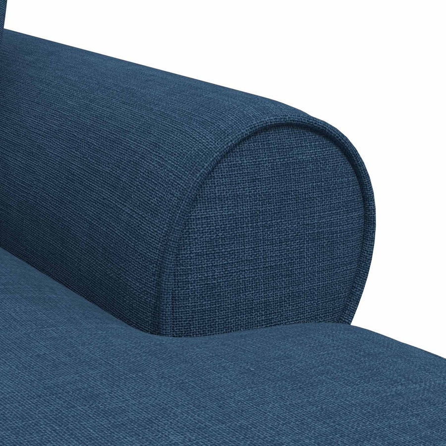 Chaise Lounge Met Rok Met Kussen 91 X 157 X 91 Cm Stof Blauw