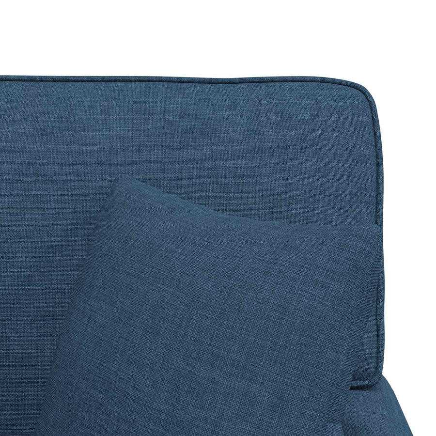 Chaise Lounge Met Rok Met Kussen 91 X 157 X 91 Cm Stof Blauw