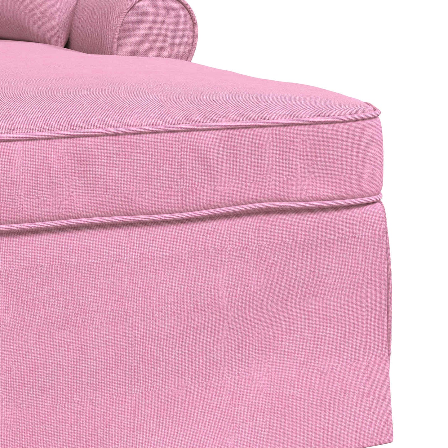 Chaise Lounge Met Rok Met Kussen 91 X 157 X 91 Cm Stof Roze