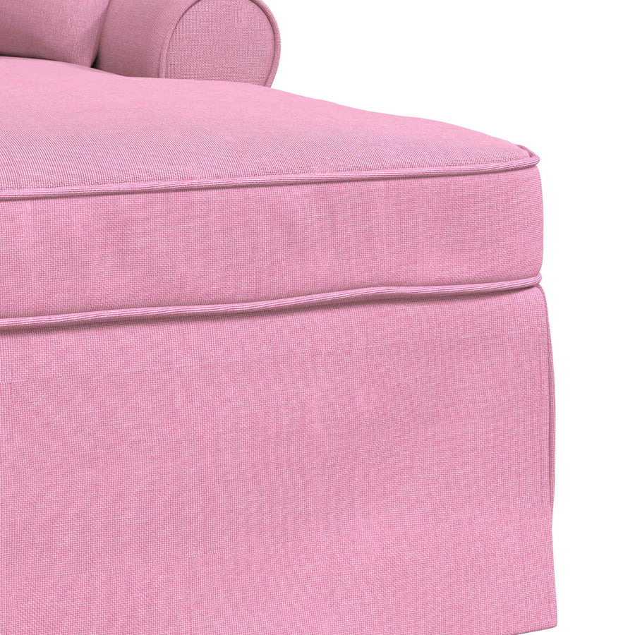 Chaise Lounge Met Rok Met Kussen 91 X 157 X 91 Cm Stof Roze