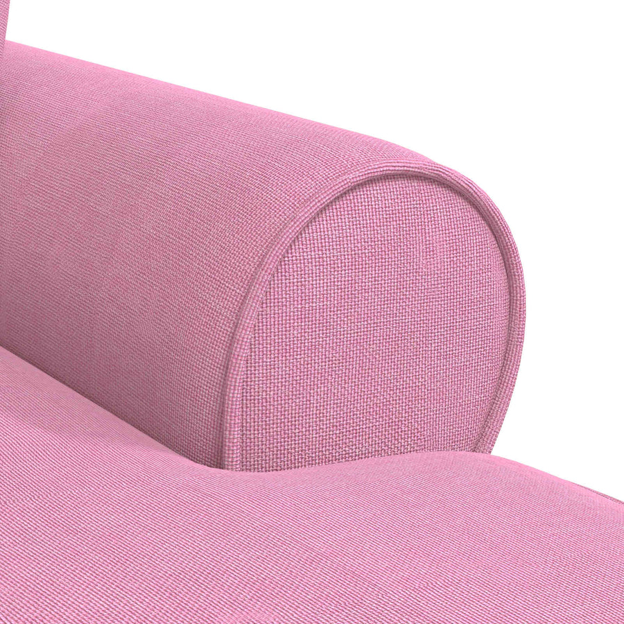 Chaise Lounge Met Rok Met Kussen 91 X 157 X 91 Cm Stof Roze