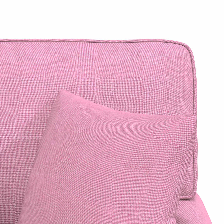 Chaise Lounge Met Rok Met Kussen 91 X 157 X 91 Cm Stof Roze