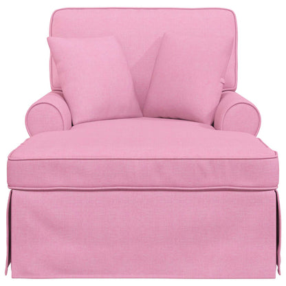 Chaise Lounge Met Rok Met Kussen 91 X 157 X 91 Cm Stof Roze