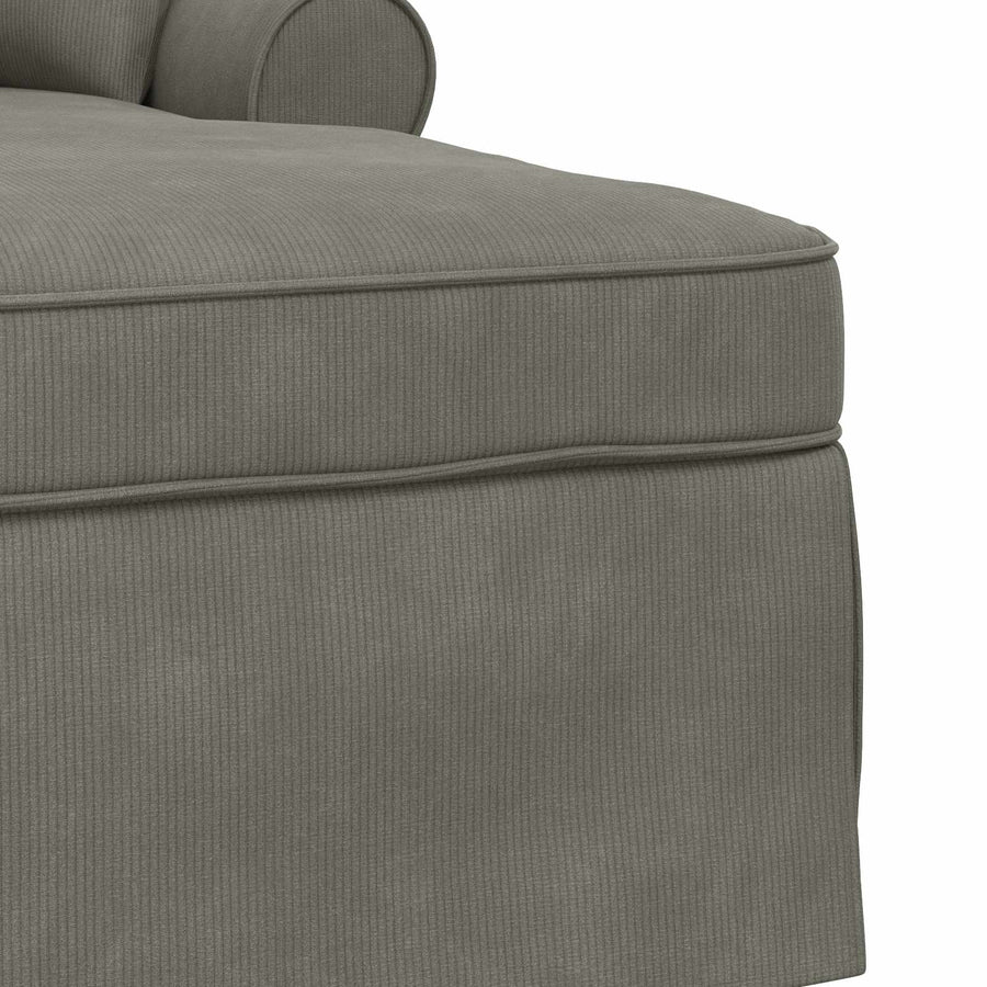 Chaise Lounge Met Rok Met Kussen 91 X 157 X 91 Cm Lichtgrijs