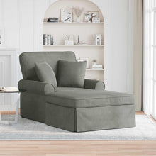 Chaise Lounge Met Rok Met Kussen 91 X 157 X 91 Cm Lichtgrijs