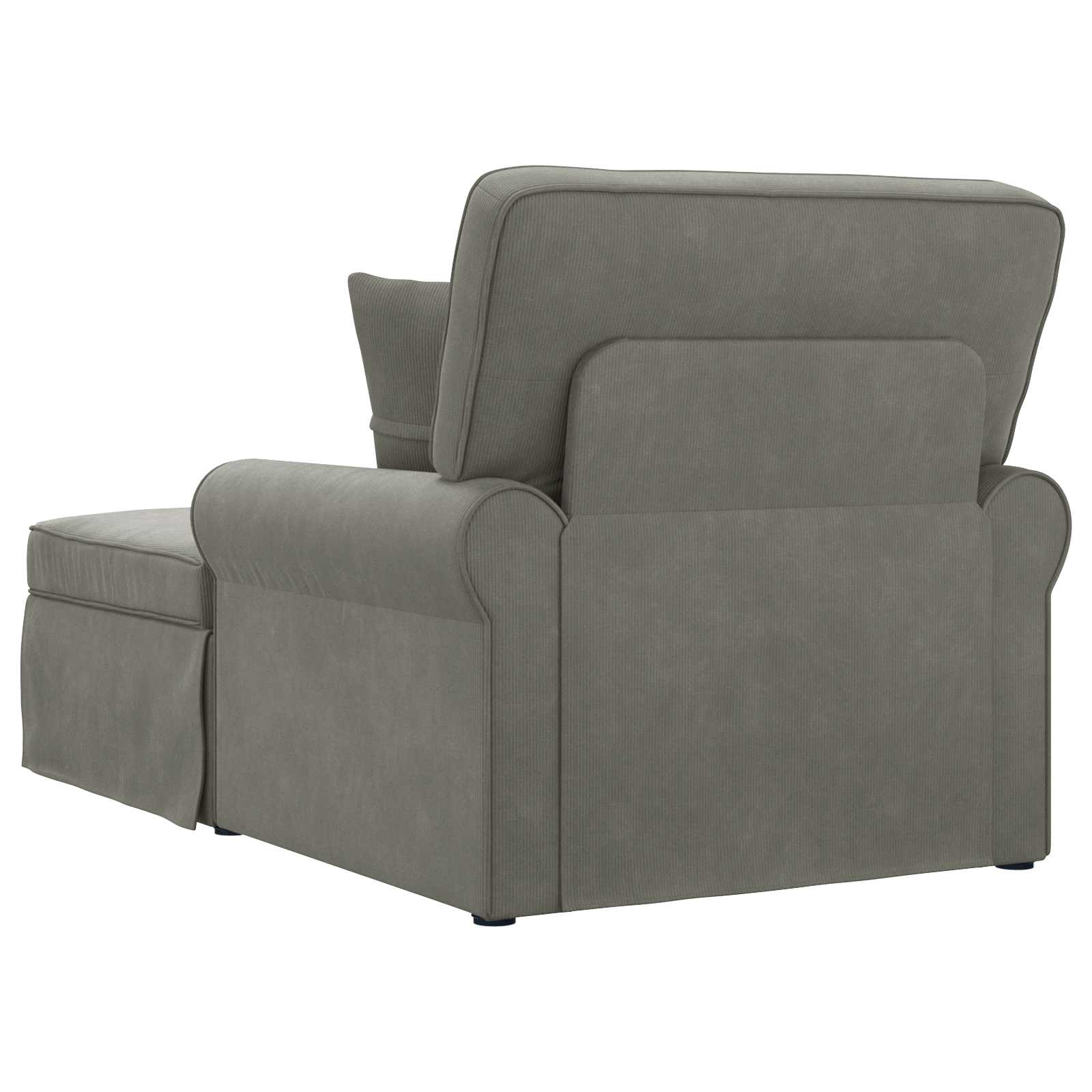 Chaise Lounge Met Rok Met Kussen 91 X 157 X 91 Cm Lichtgrijs
