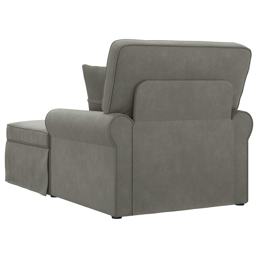 Chaise Lounge Met Rok Met Kussen 91 X 157 X 91 Cm Lichtgrijs