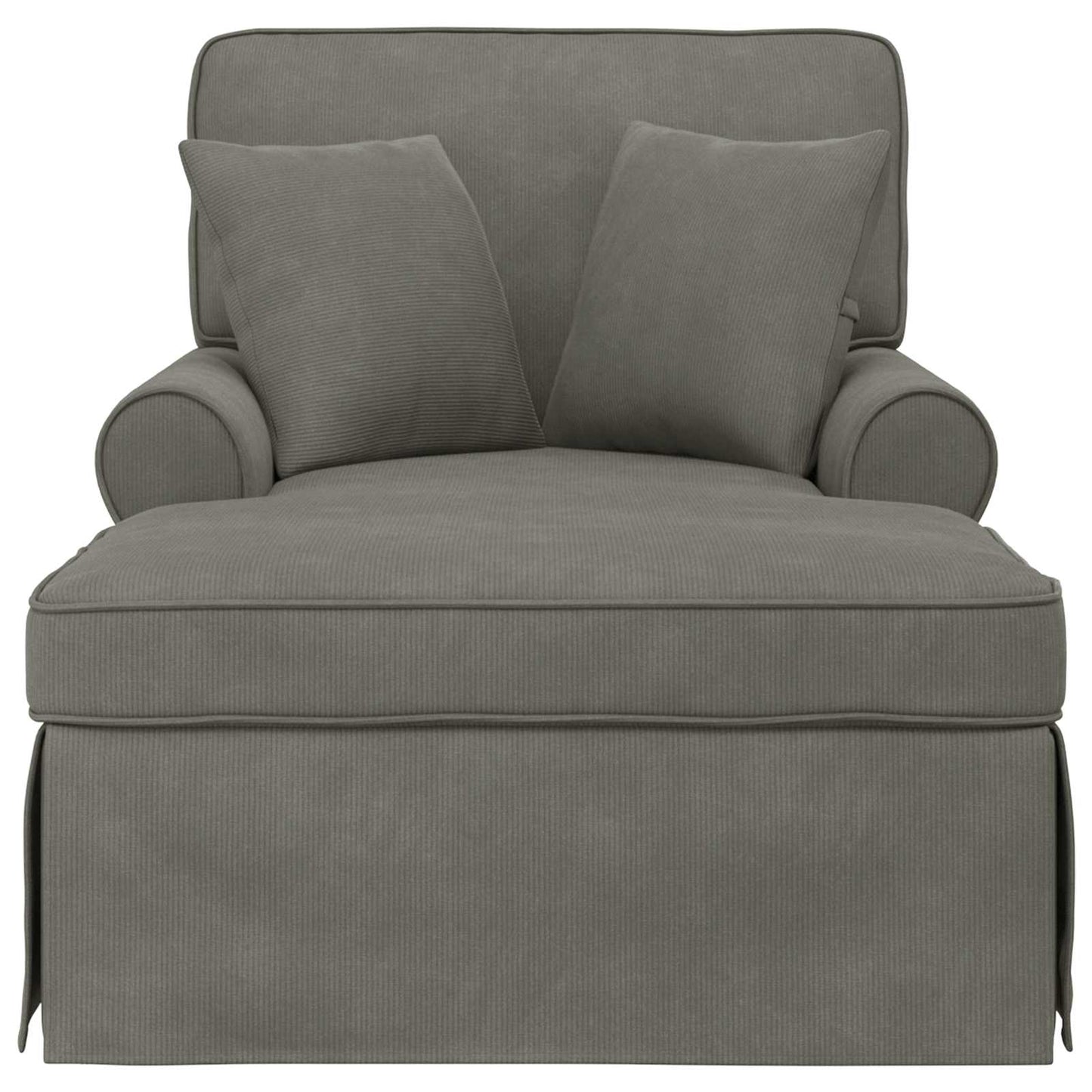 Chaise Lounge Met Rok Met Kussen 91 X 157 X 91 Cm Lichtgrijs