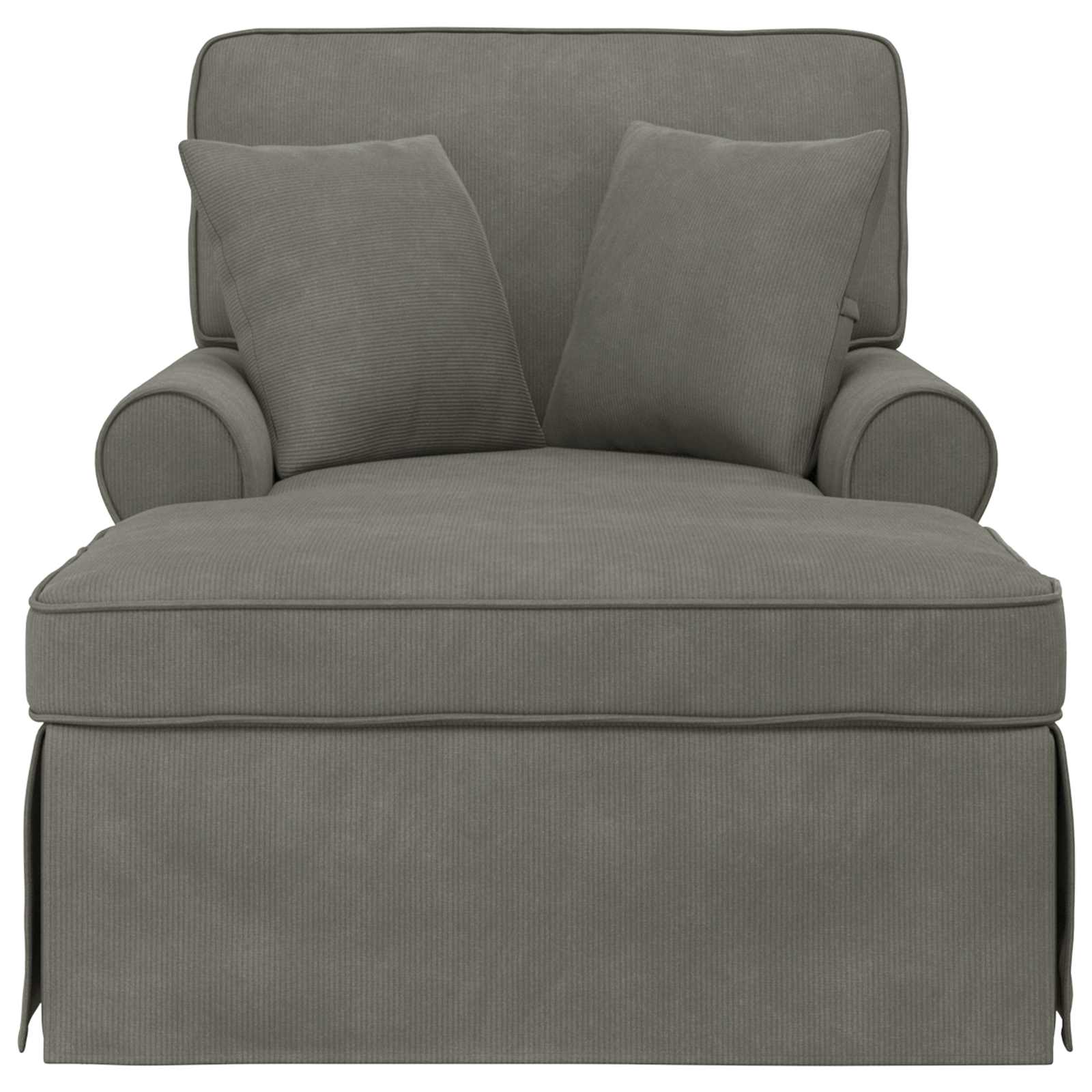 Chaise Lounge Met Rok Met Kussen 91 X 157 X 91 Cm Lichtgrijs