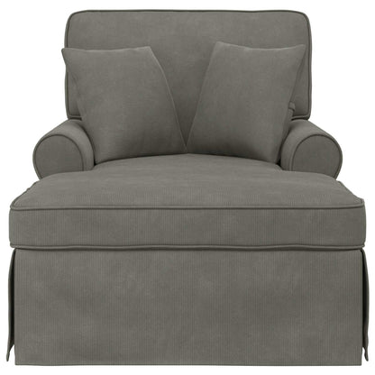 Chaise Lounge Met Rok Met Kussen 91 X 157 X 91 Cm Lichtgrijs