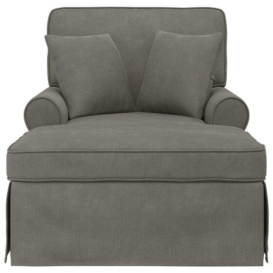 Chaise Lounge Met Rok Met Kussen 91 X 157 X 91 Cm Lichtgrijs